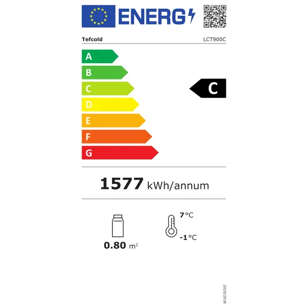Koelvitrine | SERIE LCT | 130L | RVS/Zwart | +2°C/+8°C | Geforceerd | 3 Niveaus | 900x560x670(h)mm