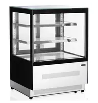 Tefcold Koelvitrine | SERIE LPD | 275L | RVS/Zwart | +2°C/+8°C | Geforceerd | 3 Niveaus | Wielen | 905x745x1209(h)mm 