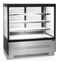 Tefcold Koelvitrine | SERIE LPD | 390L | RVS/Zwart | +2°C/+8°C | Geforceerd | 4 Niveaus | Wielen | 905x745x1350(h)mm