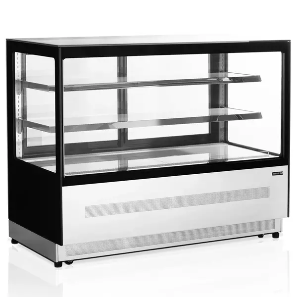 Koelvitrine | SERIE LPD | 480L | RVS/Zwart | +2°C/+8°C | Geforceerd | 3 Niveaus | Wielen | 1505x745x1209(h)mm