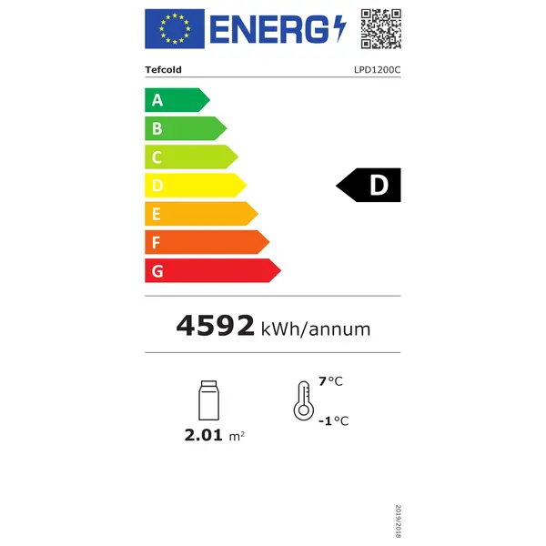 Koelvitrine | SERIE LPD | 328L | RVS/Zwart | +2°C/+8°C | Geforceerd | 4 Niveaus | Wielen | 1205x745x1360(h)mm