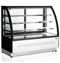 Tefcold Koelvitrine | SERIE LPD | 418L | RVS/Zwart | +2°C/+8°C | Geforceerd | 4 Niveaus | Wielen | 1505x745x1360(h)mm