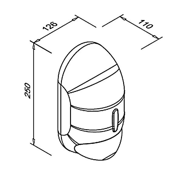 Zeep-/Desinfectiedispenser | BUBBLE | Kunststof | Vloeibare Zeep/Desinfectiemiddel (900ml) | Wandmontage | 126x110x250(h)mm
