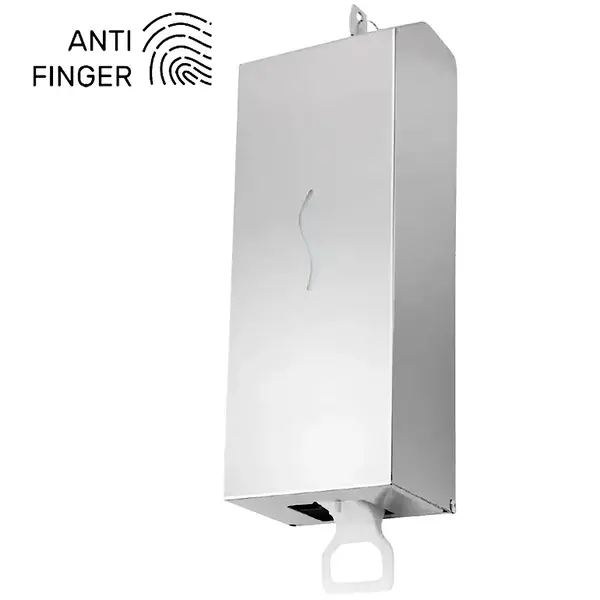 Zeep-/Desinfectiedispenser | FLOW | RVS | Vloeibare Zeep/Desinfectiemiddel (1000ml) | Dosering 2ml | Anti Fingerprint | Wandmontage | 100x100x280(h)mm