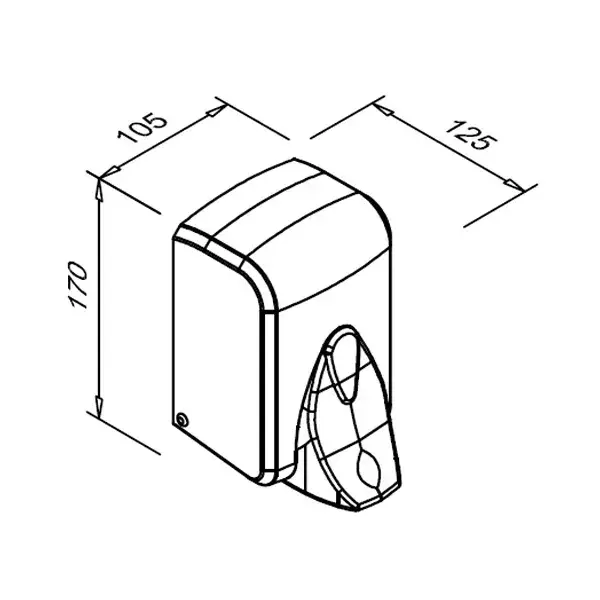 Zeepdispenser | FLIPPER | Kunststof | Foamzeep (500ml) | Dosering 1.1ml | Wandmontage | 105x125x170(h)mm