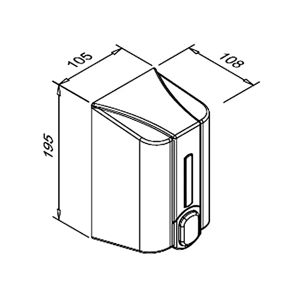 Zeepdispenser | WASH | Kunststof (Div. Kleuren) | Vloeibare Zeep (1000ml) | Dosering 1.55ml | Wandmontage | 105x108x195(h)mm