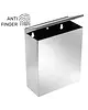 Luxus Wandafvalbak | FLOW | RVS (Geborsteld) | 7L | Klapdeksel | Anti Fingerprint | Incl. Bevestiging | 234x107x285(h)mm 