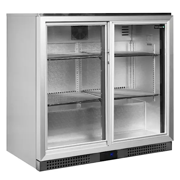 Barkoelkast | SERIE BA | Energiezuinig | 190L | RVS | +2°C/+10°C | Geforceerd | Schuifdeuren | 900x520x870(h)mm