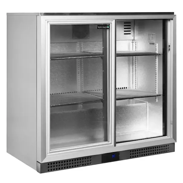 Barkoelkast | SERIE BA | Energiezuinig | 190L | RVS | +2°C/+10°C | Geforceerd | Schuifdeuren | 900x520x870(h)mm