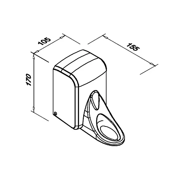Zeepdispenser | FLIPPER | Kunststof | Vloeibare Zeep (500ml) | Dosering 1.1ml | Elleboogbediening | Wandmontage | 105x155x170(h)mm