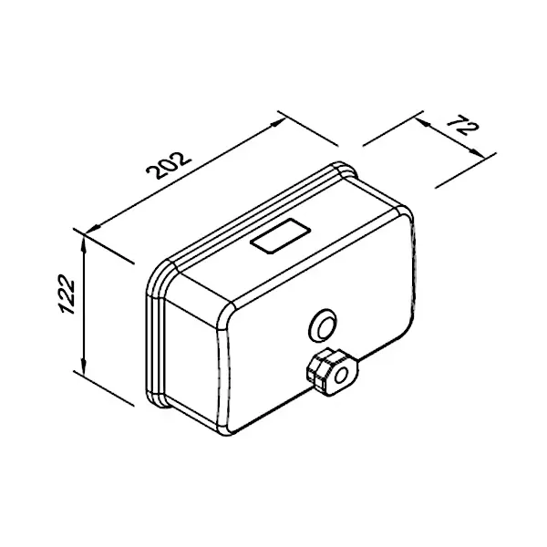 Zeepdispenser | DIVE | RVS | Vloeibare Zeep (1000ml) | Dosering 0.5ml | Wandmontage | 202x72x122(h)mm