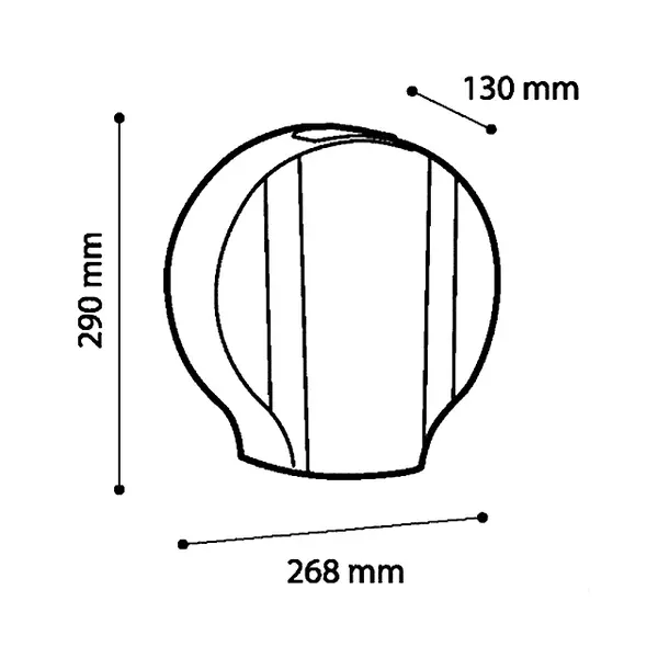 Jumboroldispenser | BUBBLE | Kunststof | Rol Ø180-230mm | Wandmontage | 268x130x290(h)mm