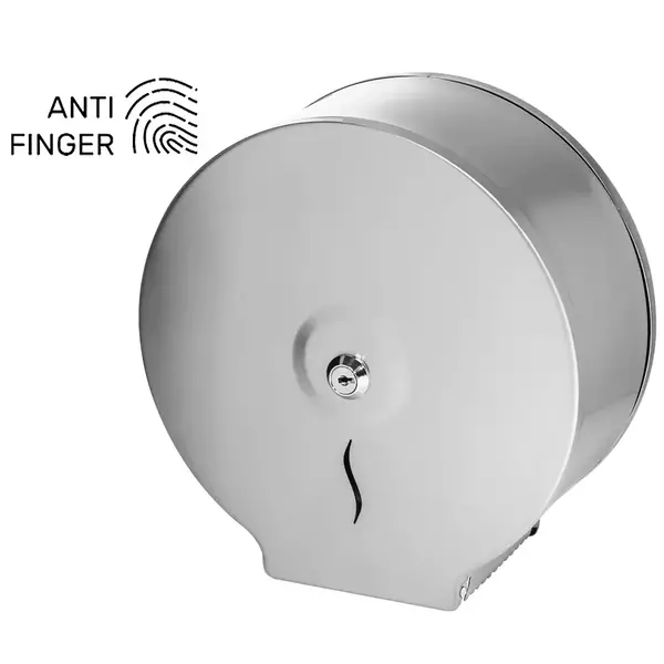 Jumboroldispenser | FLOW | RVS | Rol Ø180-230mm | Anti Fingerprint | Wandmontage | 240x100x260(h)mm