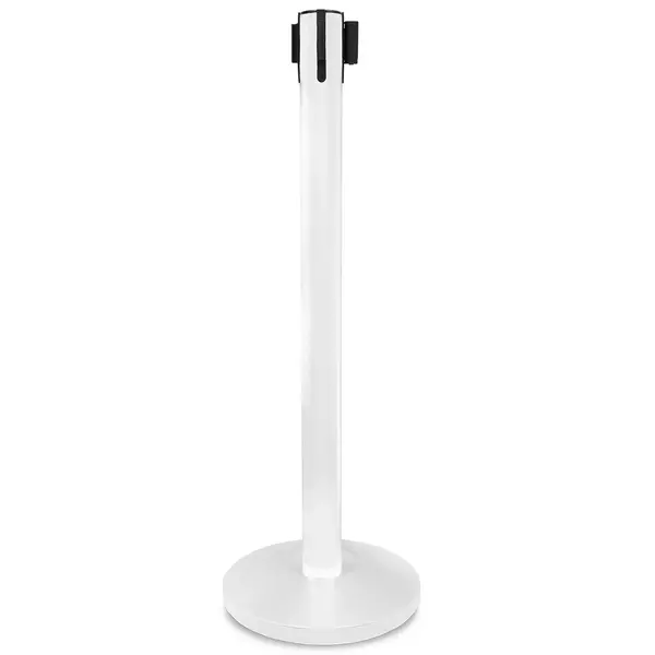 Afzetpaal | PREMIUM | Wit | Incl. Afzetlint (Rood) | Lintlengte 225cm | 920(h)mm