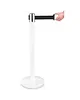 Luxus Afzetpaal | PREMIUM | Wit | Incl. Afzetlint (Zwart) | Lintlengte 225cm | 920(h)mm 