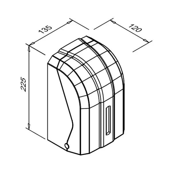 Toiletpapierdispenser | FLIPPER | Kunststof | Tissuepapier | Wandmontage | 135x120x225(h)mm