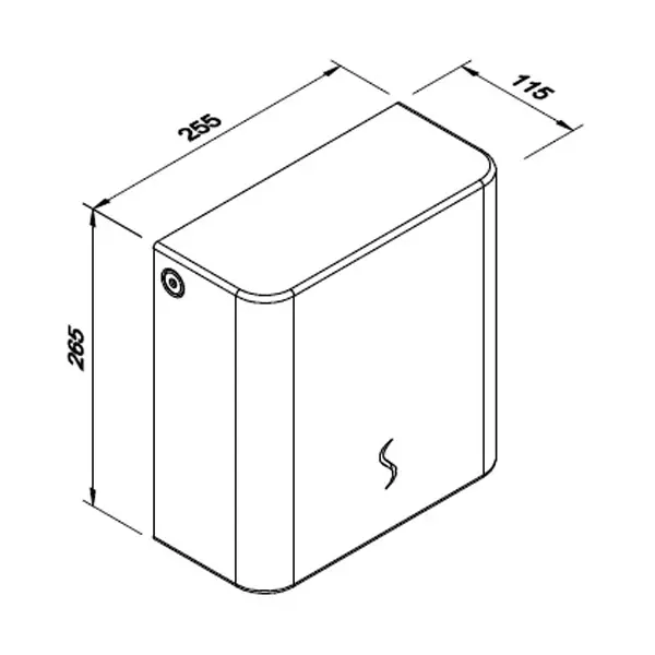 Handdoekdispenser | TIDE | RVS | Papieren Handdoeken | Wandmontage | 255x115x265(h)mm