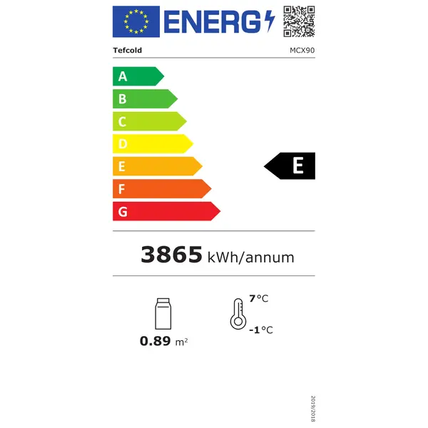 Wandkoeling | SERIE MCX | RVS | -1°C/+5°C | Geforceerd | Open | Intern Nachtgordijn | Wielen (Geremd) | 868x630x2100(h)mm