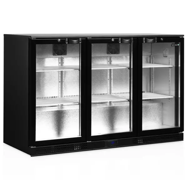 Barkoelkast | SERIE DB | 300L | Zwart | +2°C/+10°C | Geforceerd | Draaideuren | 1350x520x870(h)mm