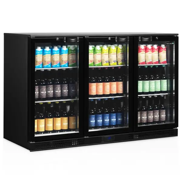 Barkoelkast | SERIE DB | 300L | Zwart | +2°C/+10°C | Geforceerd | Draaideuren | 1350x520x870(h)mm