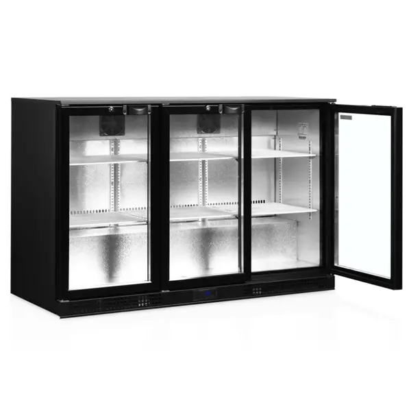 Barkoelkast | SERIE DB | 300L | Zwart | +2°C/+10°C | Geforceerd | Draaideuren | 1350x520x870(h)mm