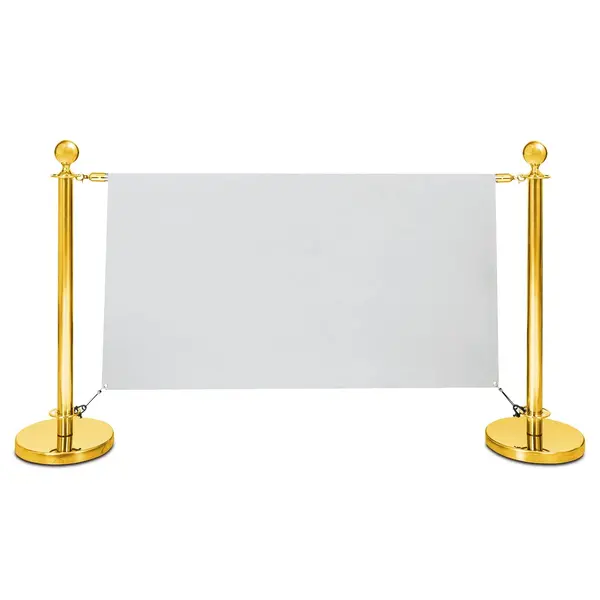 Banner-/Afzetpalen | Goudkleurig | Doekbreedte 131cm | 1000(h)mm