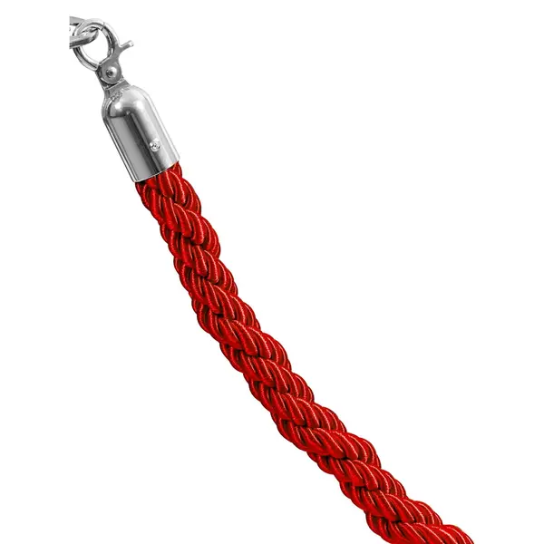 Afzetkoord | Verchroomd/Rood (Geweven) | 150cm
