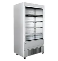 Tefcold Wandkoeling | SERIE MCX | RVS | -1°C/+5°C | Geforceerd | Open | Intern Nachtgordijn | Wielen (Geremd) | 1312x740x1994(h)mm 