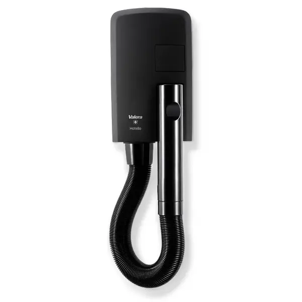 Hotelföhn | HOTELLO | Kunststof | 1 Snelheid | Uittrekbare Slang (120cm) | 1.2kW (230V) | Wandmontage | 147x112x238/550(h)mm