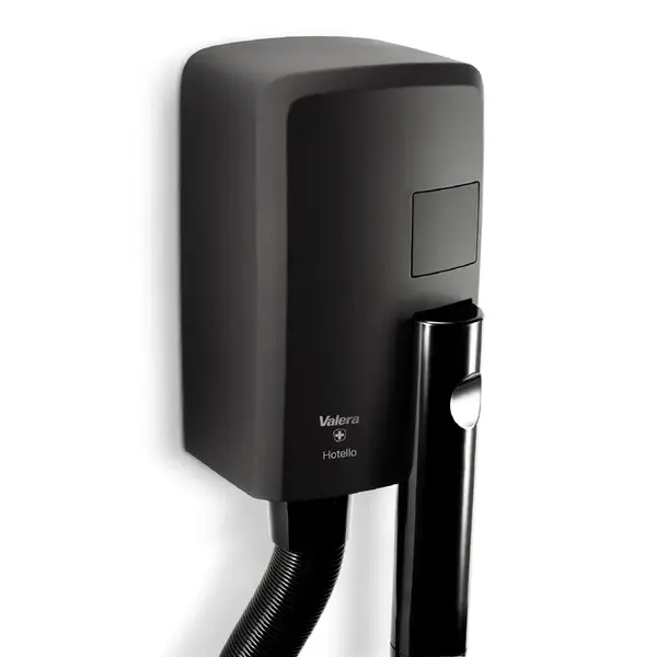 Hotelföhn | HOTELLO | Kunststof | 1 Snelheid | Uittrekbare Slang (120cm) | 1.2kW (230V) | Wandmontage | 147x112x238/550(h)mm