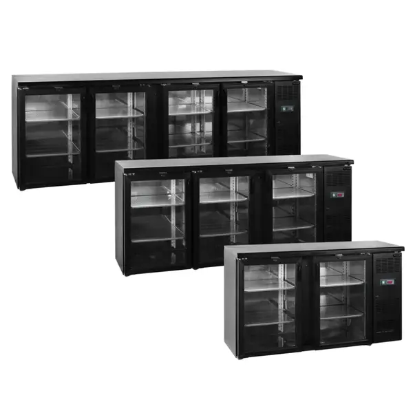 Barkoelkast | CBC | 630L | Zwart | +2°C/+10°C | Geforceerd | Draaideuren | 2542x513x860(h)mm