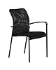 Luxus Kantoorstoel | FLAX | Zwart | Onderstel Zwart | Stapelbaar | 550x540x850(h)mm 