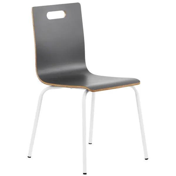 Stoel | DANNE | Grijs | Witte Poten | 485x530x820(h)mm