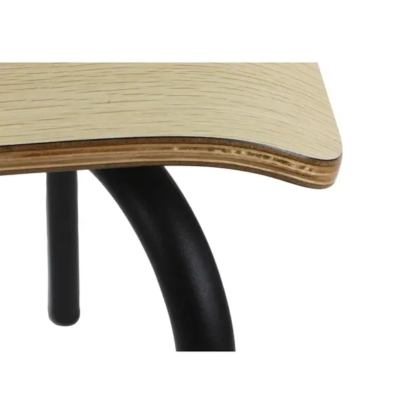 Stoel | DANNE | Houtlook (Naturel) | Zwarte Poten | 485x530x820(h)mm