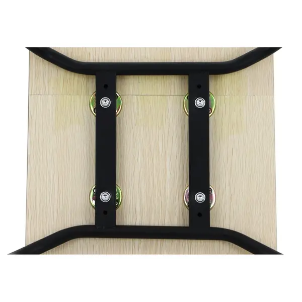 Stoel | DANNE | Houtlook (Naturel) | Zwarte Poten | 485x530x820(h)mm