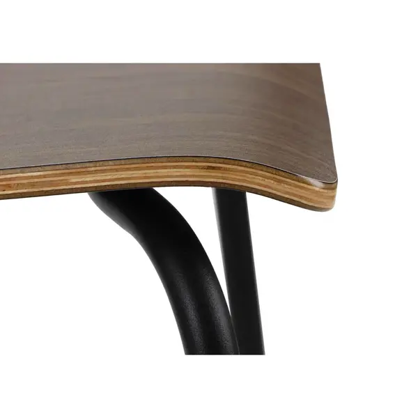 Stoel | DANNE | Houtlook (Walnoot) | Zwarte Poten | 485x530x820(h)mm