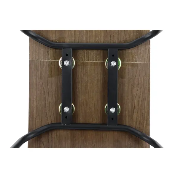 Stoel | DANNE | Houtlook (Walnoot) | Zwarte Poten | 485x530x820(h)mm
