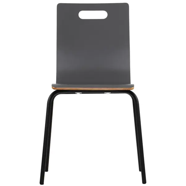 Stoel | DANNE | Grijs | Zwarte Poten | 485x530x820(h)mm