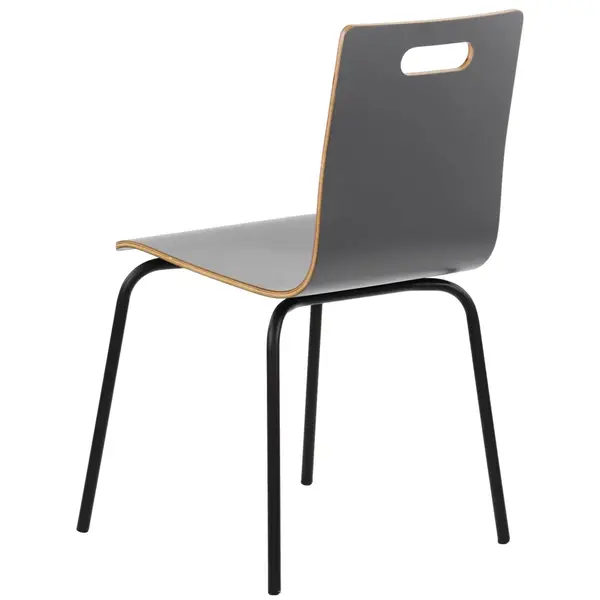 Stoel | DANNE | Grijs | Zwarte Poten | 485x530x820(h)mm