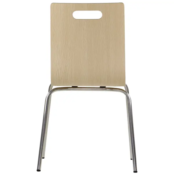Stoel | DANNE | Houtlook (Naturel) | RVS Poten | 485x530x820(h)mm