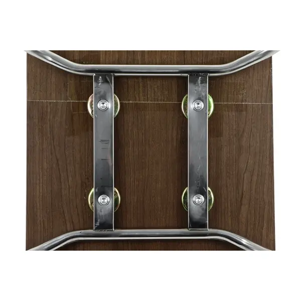 Stoel | DANNE | Houtlook (Walnoot) | RVS Poten | 485x530x820(h)mm
