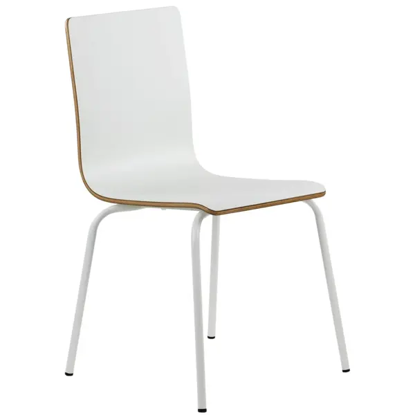 Stoel | DANIS | Wit | Witte Poten | 485x530x820(h)mm