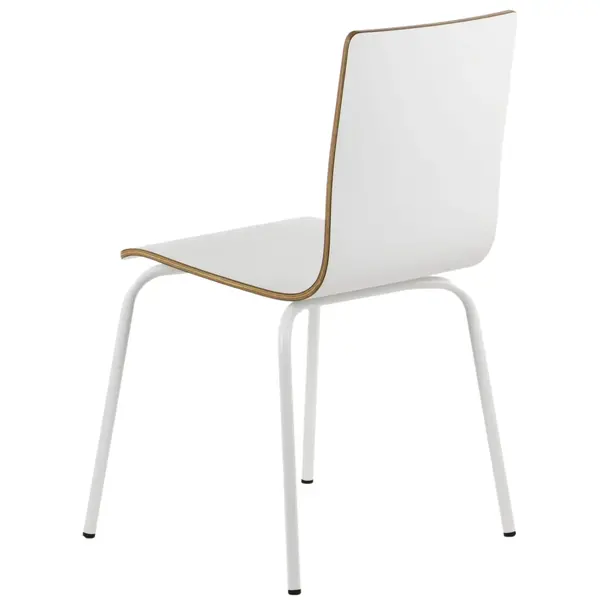 Stoel | DANIS | Wit | Witte Poten | 485x530x820(h)mm