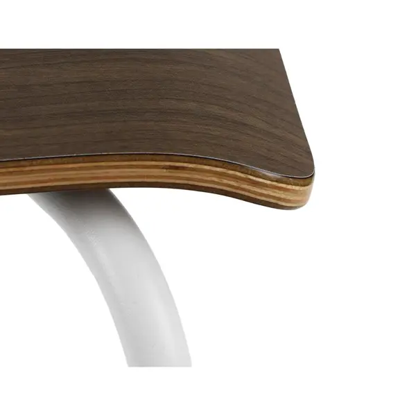 Stoel | DANIS | Houtlook (Walnoot) | Witte Poten | 485x530x820(h)mm