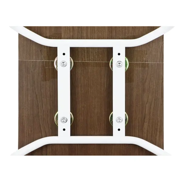 Stoel | DANIS | Houtlook (Walnoot) | Witte Poten | 485x530x820(h)mm
