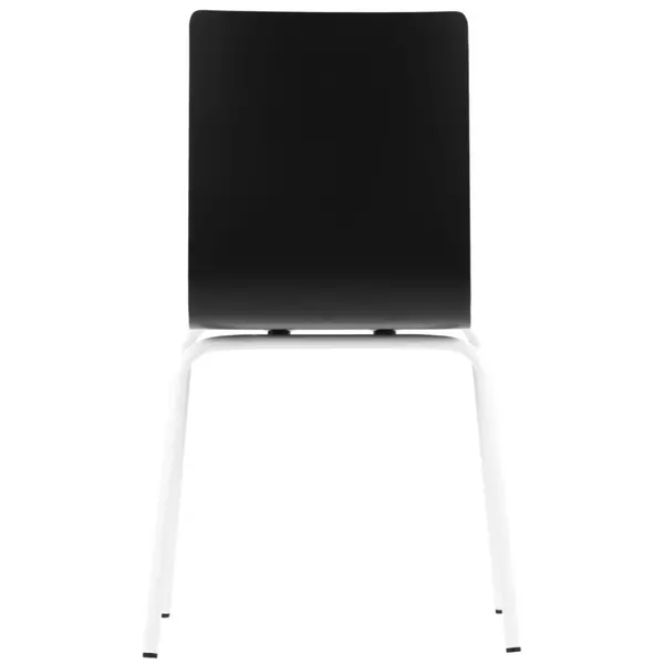 Stoel | DANIS | Zwart | Witte Poten | 485x530x820(h)mm