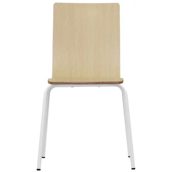 Stoel | DANIS | Houtlook (Naturel) | Witte Poten | 485x530x820(h)mm
