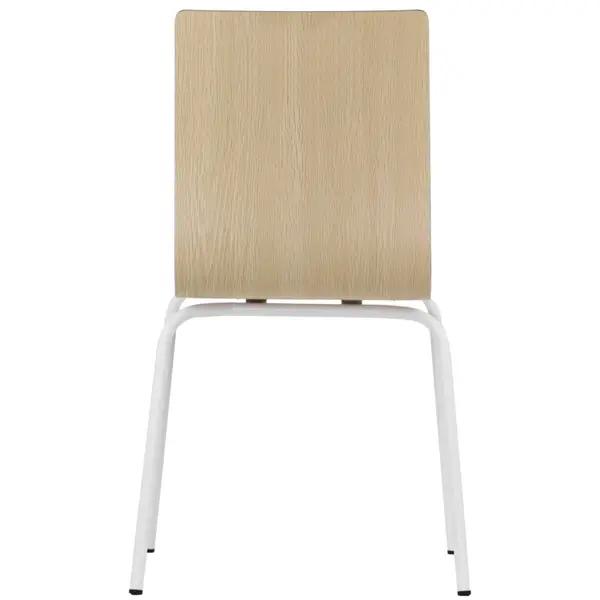 Stoel | DANIS | Houtlook (Naturel) | Witte Poten | 485x530x820(h)mm