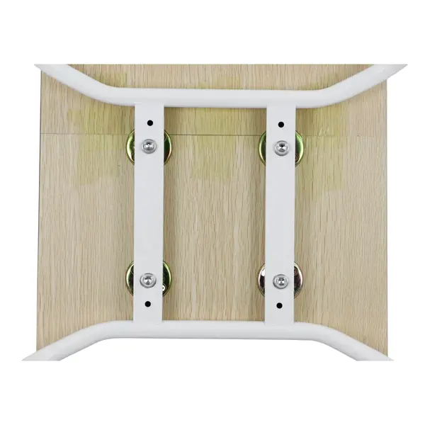 Stoel | DANIS | Houtlook (Naturel) | Witte Poten | 485x530x820(h)mm