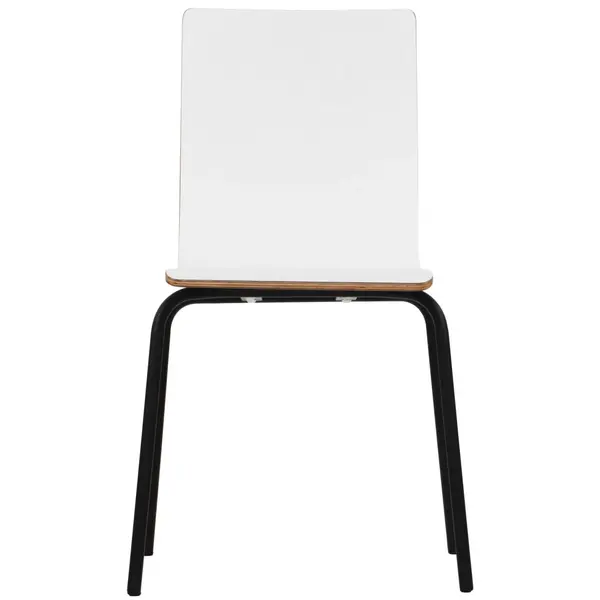 Stoel | DANIS | Wit | Zwarte Poten | 485x530x820(h)mm
